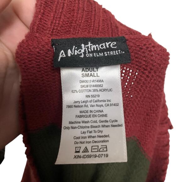 A Nightmare On Elm Street Freddy Krueger Sweater Mens Size S - Picture 3 of 4